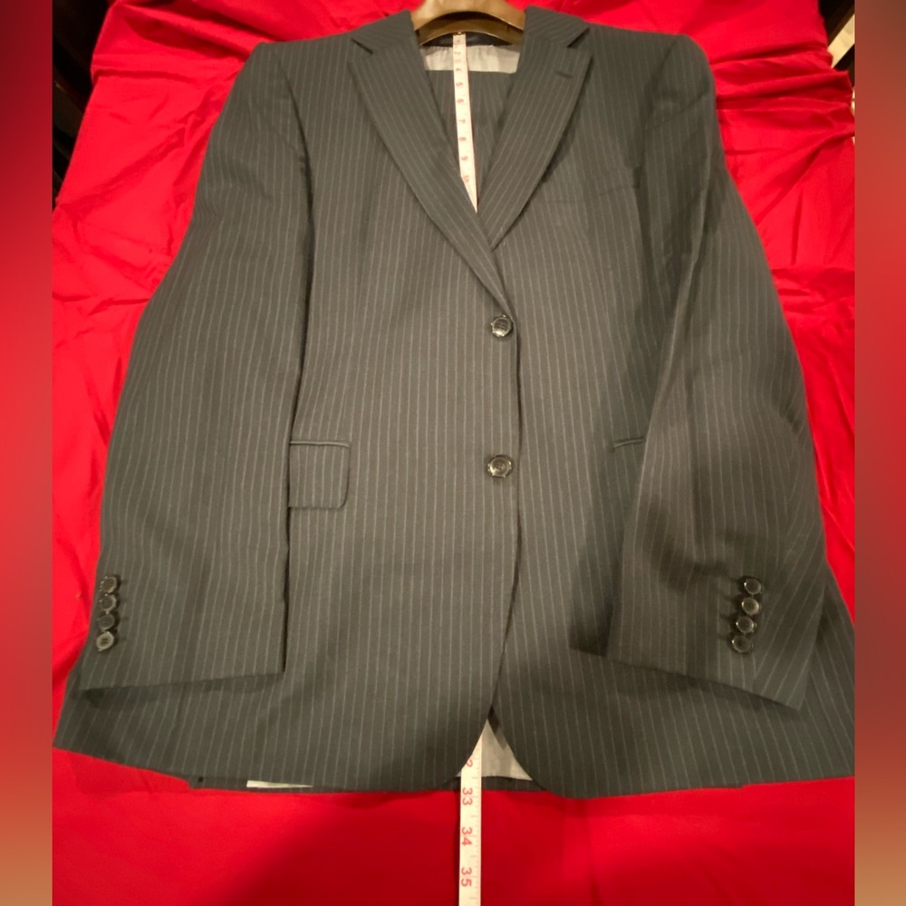 Boss by Hugo Boss grey / blue pinstripe 46R